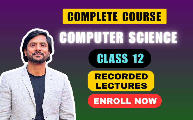 CBSE CS Class 12 Python Online Zoom Class Recorded Lecture By Anand Sir